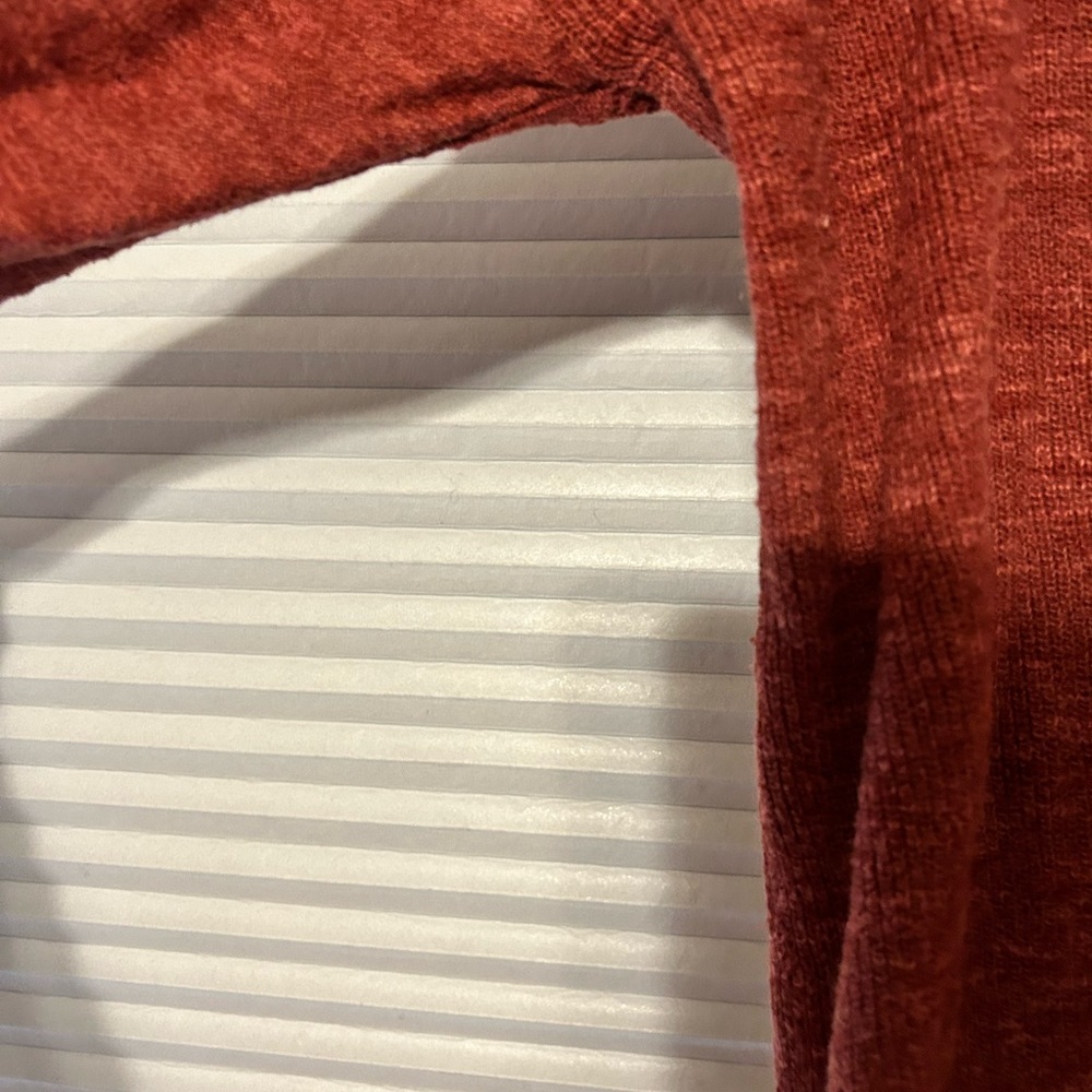 Rust V Neck Cardigan Large - Picture 3 of 8